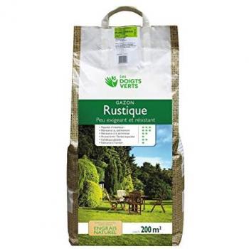 Gazon Rustique Enrichi 5kg - 200m² Les Doigts Verts