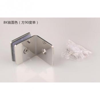 304 Stainless Steel Single-Sided Corner Glass Clamp for Bathroom, 90-Degree Wall Mount Partition (DG1362A)