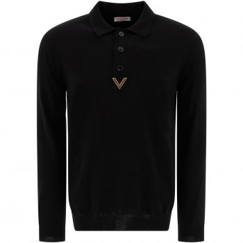 Valentino Men's Polo Shirt Black Size Large 5V3KP03AAC60NO