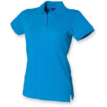 Henbury Ladies Stretch Pique Polo Shirt : Color - Sapphire : Size - M/12