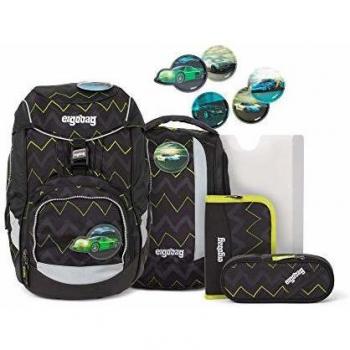 ergobag Unisex Kinder 200 Bearpower pack School Backpack Set, Drunter und Drübür - Black, Einheitsgröße EU