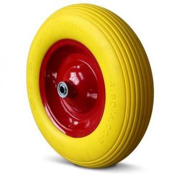 Deuba Roue de brouette Anti-crevaison Caoutchouc Solide 4,80/4,00-8 Ø390mm 200 kg Axe Compris Roue de Secours
