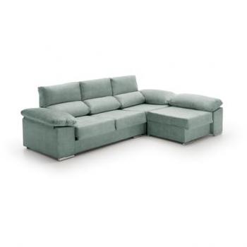 Sofá Chaise Longue Reversible Alta Gama Anna Agua Marina 260x150x102