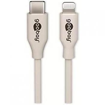 Goobay 1m Lightning to USB-C Charging and Sync Cable, 87W, White