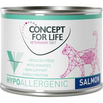 Concept for Life Veterinary Diet Hypoallergenic con salmón para gatos - Pack económico 24 x 185 g