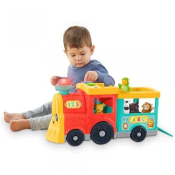 Fisher-Price Little People Big ABC Animal Train - Push-Along Toy Vehicle with Lights, Music, and Smart Stages Learning for Ages 1-5