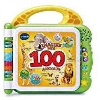 VTech - Mon Imagier des Animaux Bilingue, Livre Bébé Parlant et Interactif, Dès 2 ans - Version FR
