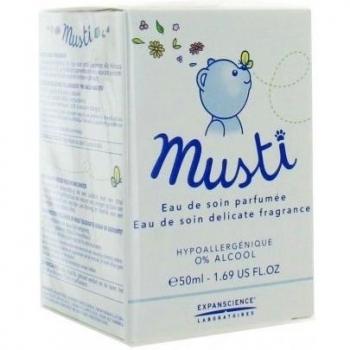 Mustela Musti Eau de Soin 50ml - Água de Colônia para bebês, fragrância suave e delicada, formulada com ingredientes naturais, hipoalergênica, sem álcool, dermatologicamente testada, ideal
