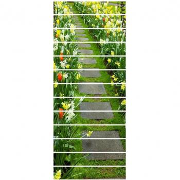 Self-Adhesive Floral Stair Stickers, 13 Pieces, DIY Wall Decor