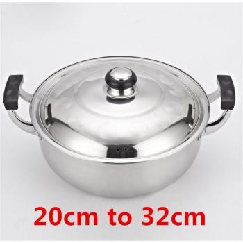 Stainless Steel Non-Magnetic Multi-Purpose Soup Pot - Large Japanese Cooking Pan
