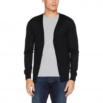 HUGO Men Herren Strickjacke San Martino, Schwarz