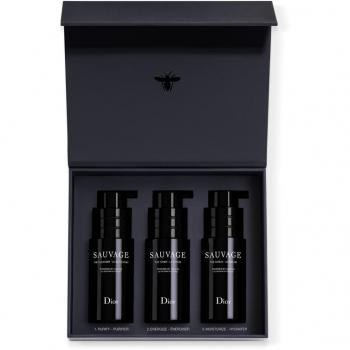 Kit de Tratamento Sauvage Dior - Limpeza, Tonificação e Sérum Energizante 3x45ml