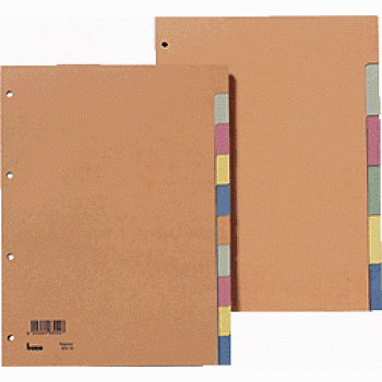 Bene 97410 Register Blanko, Karton, farbig sortiert