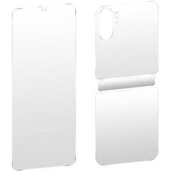 Oppo Find N2 Flip Flexible Silikon Schutzfolie Vorder- und Rückseite Transparent