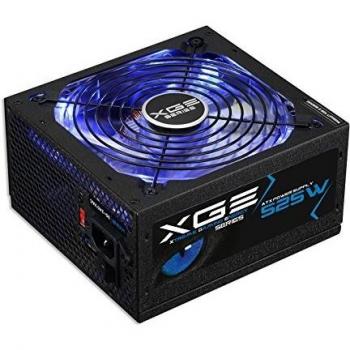 TooQ TQXGEII-525SAP - Fuente de Alimentación Gaming ATX 525W, Certificación 80 Plus Bronze, PFC Activo, Ventilador Silencioso con Iluminación LED Apagable, Color Negro