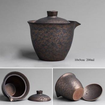 TANGPIN Japanische Keramik Teekanne Gaiwan Vintage Chinesische Kung Fu Tee Kanne 200ml