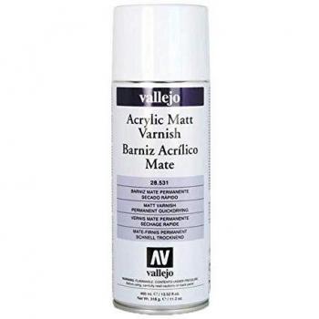 Vallejo 28.531 Akryl Matt Spraylak - 400ml - Langtidsholdbar Beskyttelse, Ridsefast & Ikke-Gulnende