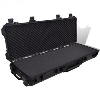 vidaXL Waterproof Plastic Molded Gun Case Trolley Carry Case