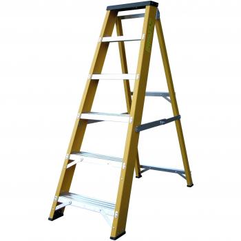 Lyte 6-Tread High Quality British Made Glassfibre Swingback Step Ladder