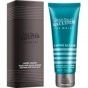 Jean Paul Gaultier Le Male Soothing After Shave Balm 100ml/3.4oz - Loção After-shave com propriedades calmantes, formulada para suavizar e hidratar a pele após o barbear, possui uma fragr