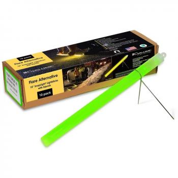 Cyalume - Paquete de 40 tubos luminosos SnapLight Flare Alternative 25 cm, 10 pulgadas, 2 horas, color verde