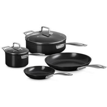 Le Creuset 4-teiliges Keramik Kochgeschirr Set mit Pfanne und Topf, schwarz