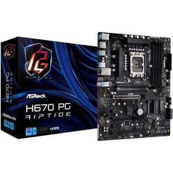 Asrock H670 Steel Legend Intel LGA 1700 ATX Motherboard - 4x DDR4 DIMM Slots, 4x SATA III Ports, 4x USB 3.2 Gen1 Type-A, 1x USB