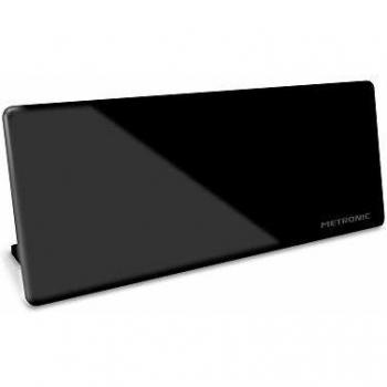 Metronic 416808 Antenne d'intérieur XP 92 4K Dab+ UHD - Extra Plate - DVBT/DVT2 - Protection 5G - Noire