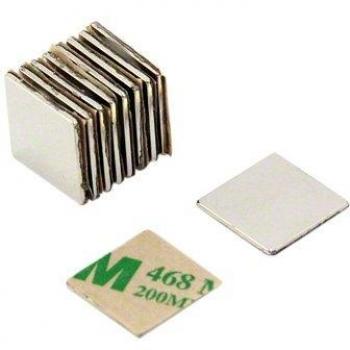 Magnet Expert Adhésif 15 x 15 x 1 mm d'épaisseur N42 Néodyme Aimant - 1.2 kg de traction