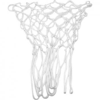 Standard Nylon Basketball Net B3K8 - White Loop Mesh for 12-Inch Hoops