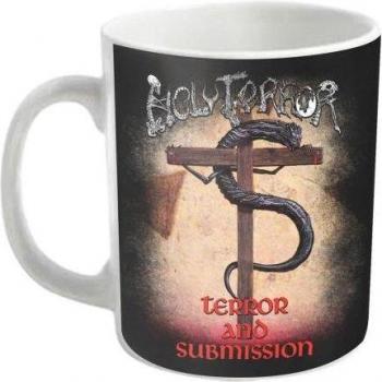 Holy Terror Black and White Mug - One Size, Terror and Submission Design