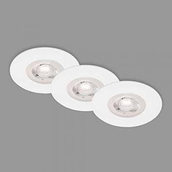 Set de 3 Spots LED Encastrables Kulana Dimmables IP44 Blanc 4,9W