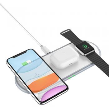Chargeur sans fil 3 en 1 FDGAO Qi 15W rapide pour iPhone, Apple Watch et AirPods Pro