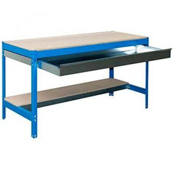 SimonRack 448100945906092 Kit Bt/3 Box 900 Kit d'Etabli Bleu/Bois