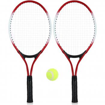 2Pcs Kids Tennis Racket Training Set with 1 Tennis Ball and Cover Bag