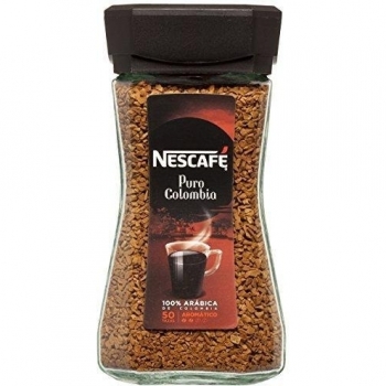 Nescafé GOLD PURO COLOMBIA aroma y sabor, café soluble 100 % arábica de Colombia, frasco de vidrio, Pack de 3 x 100 g