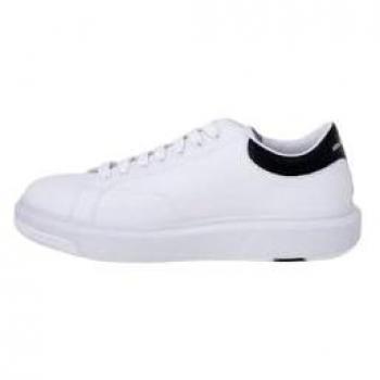 Armani Exchange Men's White Leather Action Sneakers, Size 7 US, Casual Lace-Up
