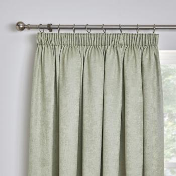 Fusion Galaxy Dim Out Pencil Pleat Curtains Green