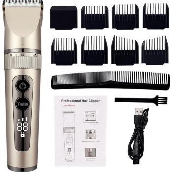 Washable Full Body Electric Hair Clipper with Ceramic Blades and Low Noise Adjustable Trimmer
