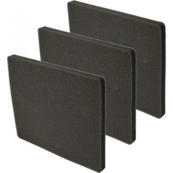 Vhbw 3-Pack Replacement Sponge Air Exhaust Filters for Electrolux 1180215012 Vacuum Cleaner - Black