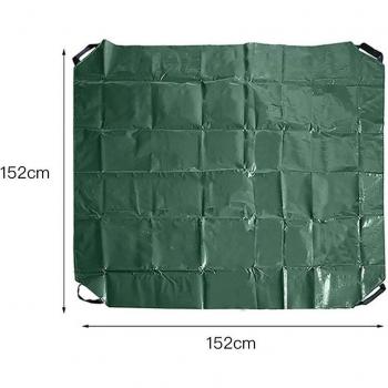 Bâche de jardin résistante avec poignées d'angle pour nettoyage des feuilles - Sac réutilisable pour déchets de jardin et outils