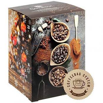 Corasol Premium Flavoured Coffee Kaffee-Adventskalender XL 2021, 24 aromatisierte Kaffee-Kreationen im Coffeebag für Genießer
