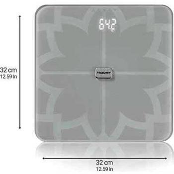Balança de Análise Corporal Medisana BS 450 Connect - Digital, Bluetooth, até 180 kg, análise de gordura e massa muscular, cor branca