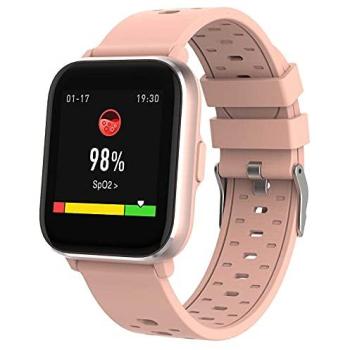 Denver SW-164 Bluetooth Waterproof Smartwatch - Health & Fitness Tracker with Body Temp, Blood Oxygen, Heart Rate Monitoring for iOS and Android