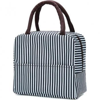 Sac à déjeuner isolant en tissu Oxford grande capacité avec boîte à lunch intégrée