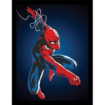 Poster incorniciato Spider-Man Web Line 2 40cm x blu/rosso