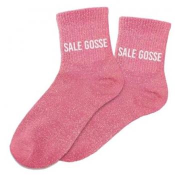 Chaussettes roses à paillettes Sale Gosse