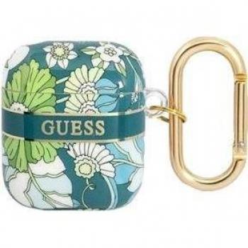 Cover Guess Fiori Verde per AirPods 1 e 2 con Cinturino