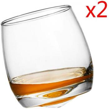 Ocean Swirling Whiskey Snifter with Heteromorphic Cone Base