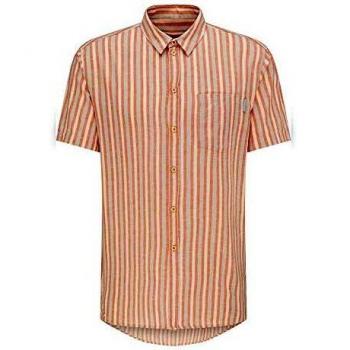 recolution Herren Hemd Stripes Bio-Baumwolle/Leinen, Gr. M